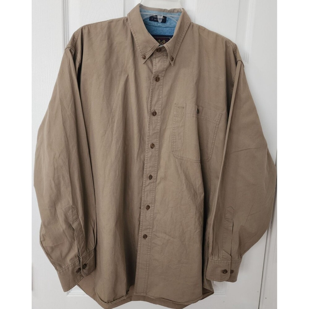 Ralph Lauren Chaps Vintage Old Label Men's Workwear Shirt Size 16 (34/35)